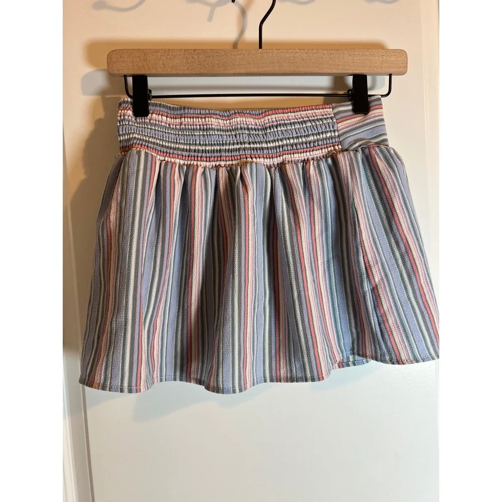 Speechless Kids Girls Skort Smocked‎ Waist Striped Multicolor Size 10